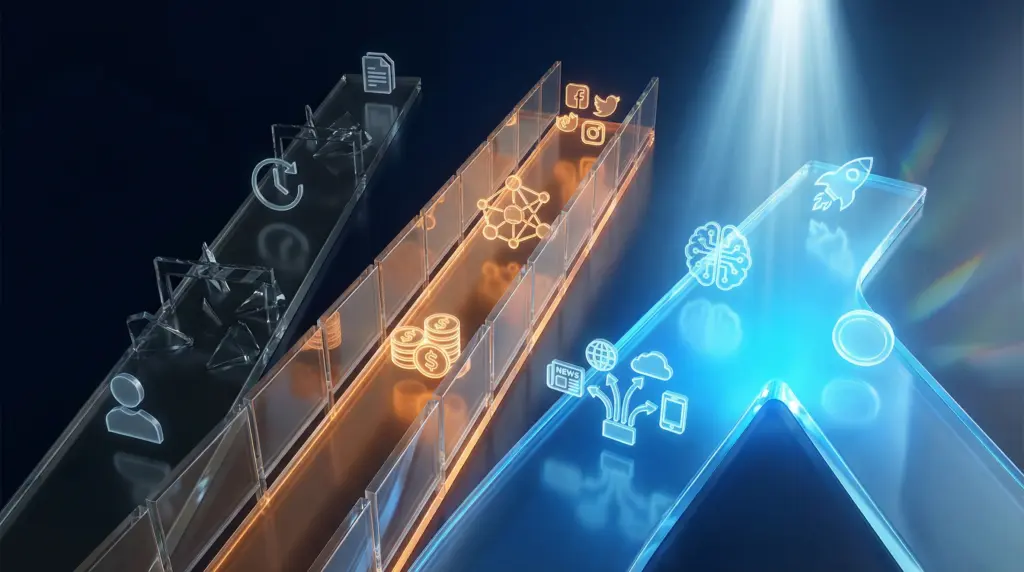 プレスリリース作成・配信の3つの選択肢（自社作成・PR TIMES・AI人格®プレスリリース）を比較した図