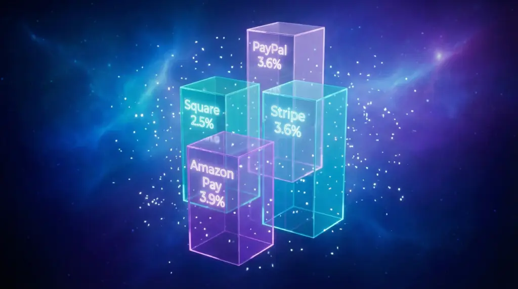コア4サービス徹底比較｜Amazon Pay・Square・Stripe・PayPalの手数料と特徴