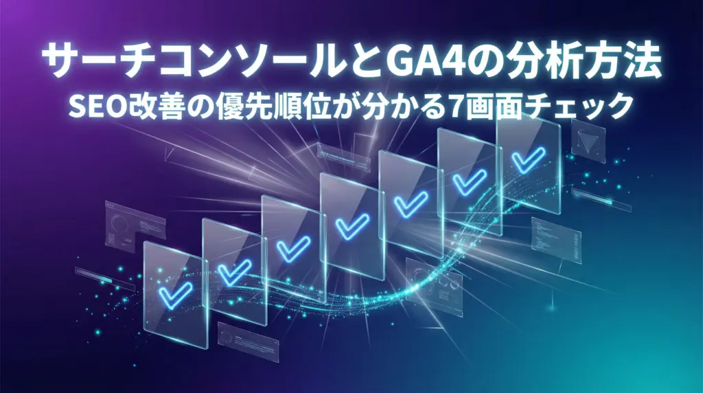 サーチコンソールとGA4の分析方法｜SEO改善の優先順位が分かる7画面チェック